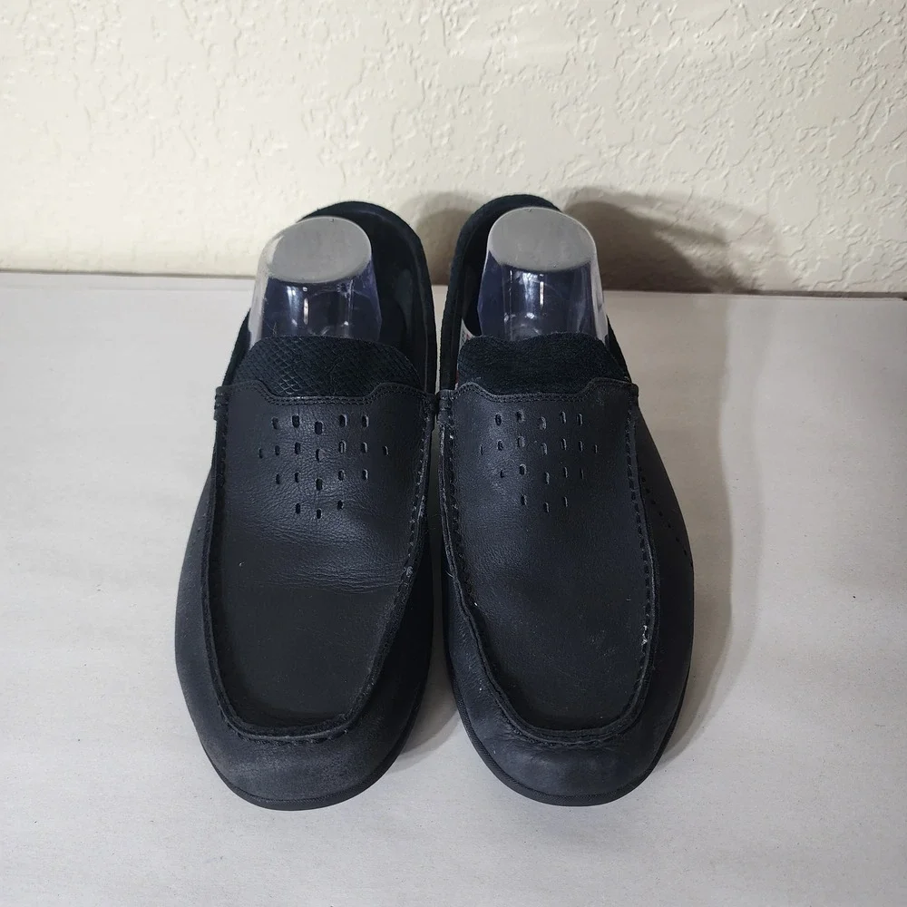 Puma Ferrari Mens Black Leather Driving Loafers Shoes US 12 050140800